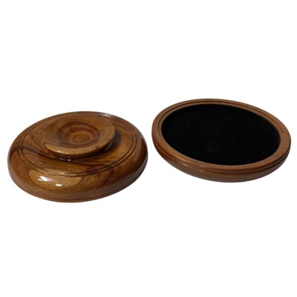 card cahnge box round wooden